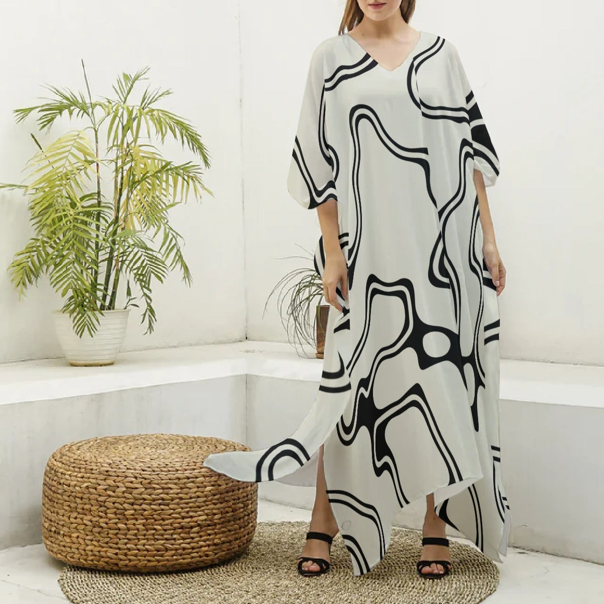 White Silk Breeze Kaftan