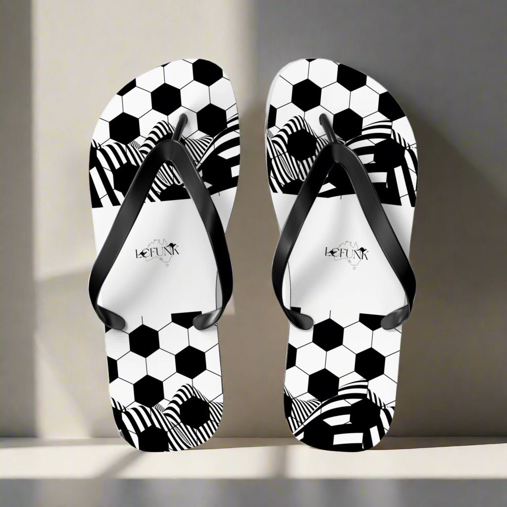 Soccer-Themed Flip Flops