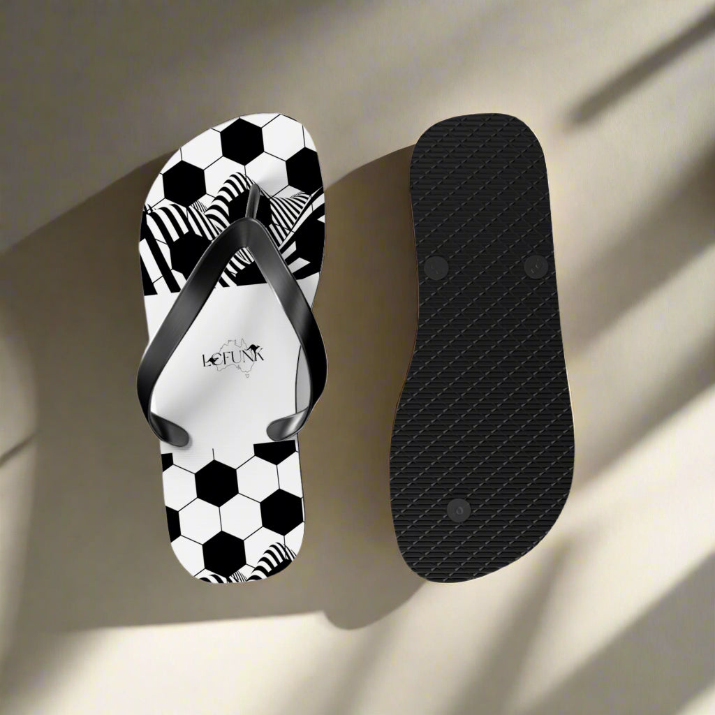 Soccer-Themed Flip Flops