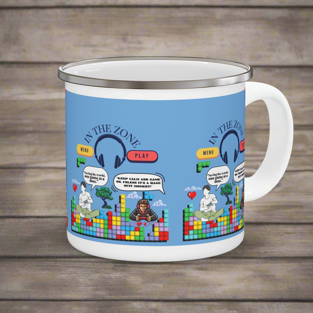 Lefunk "Level Up" Enamel Camping Mug