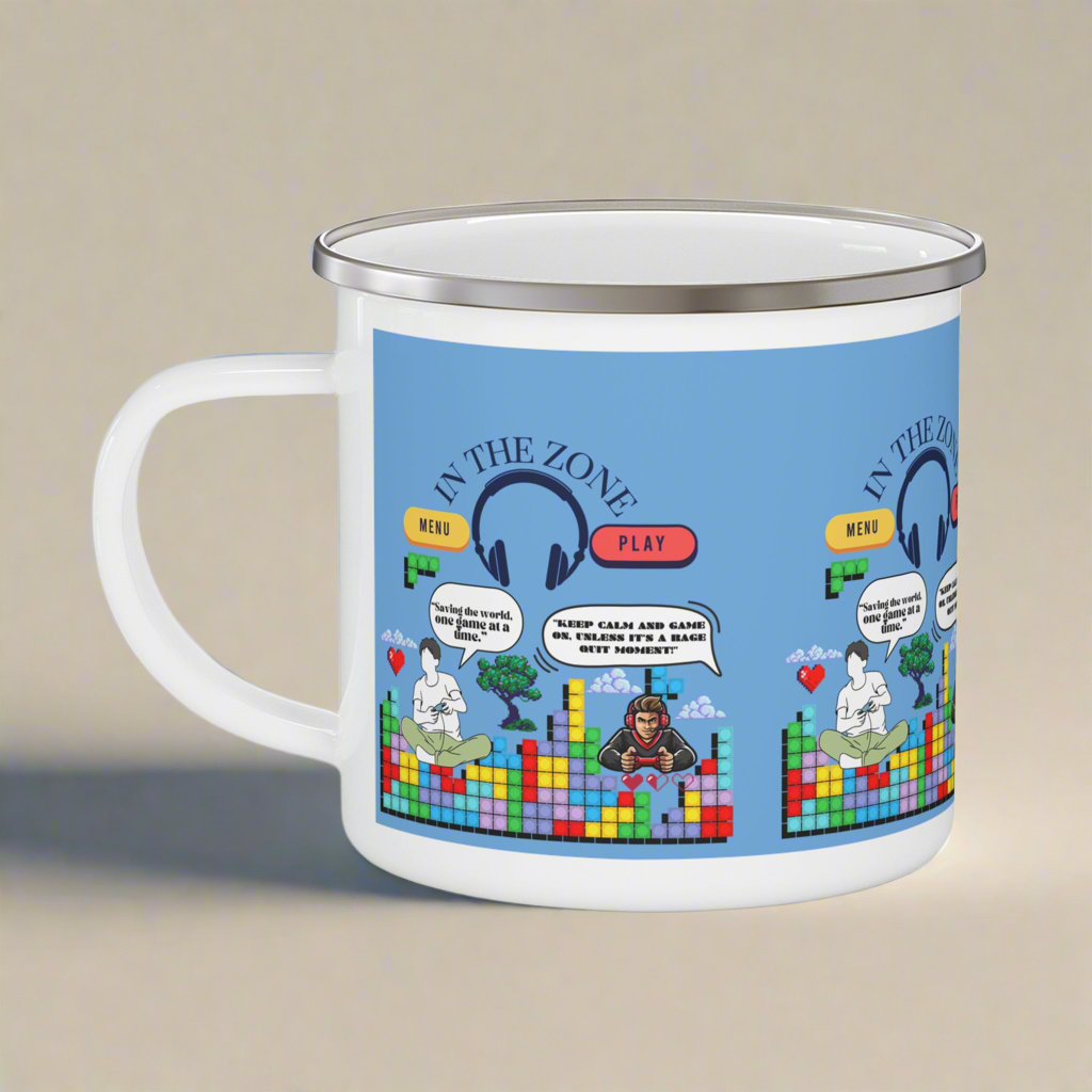 Lefunk "Level Up" Enamel Camping Mug