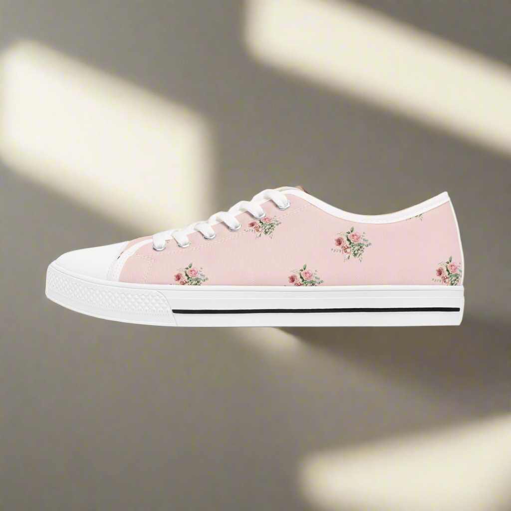 Pink Floral Sneakers