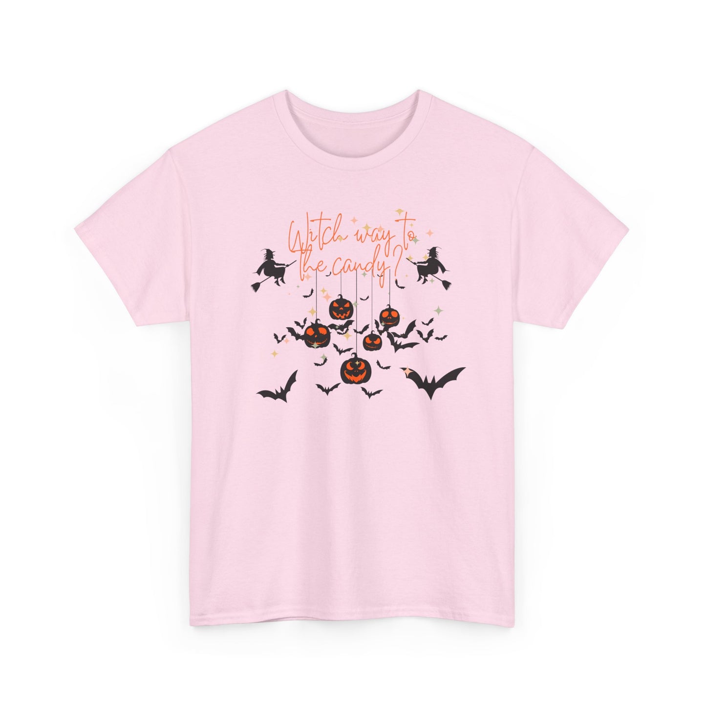 "WITCH WAY TO THE CANDY" Unisex Heavy Cotton Tee