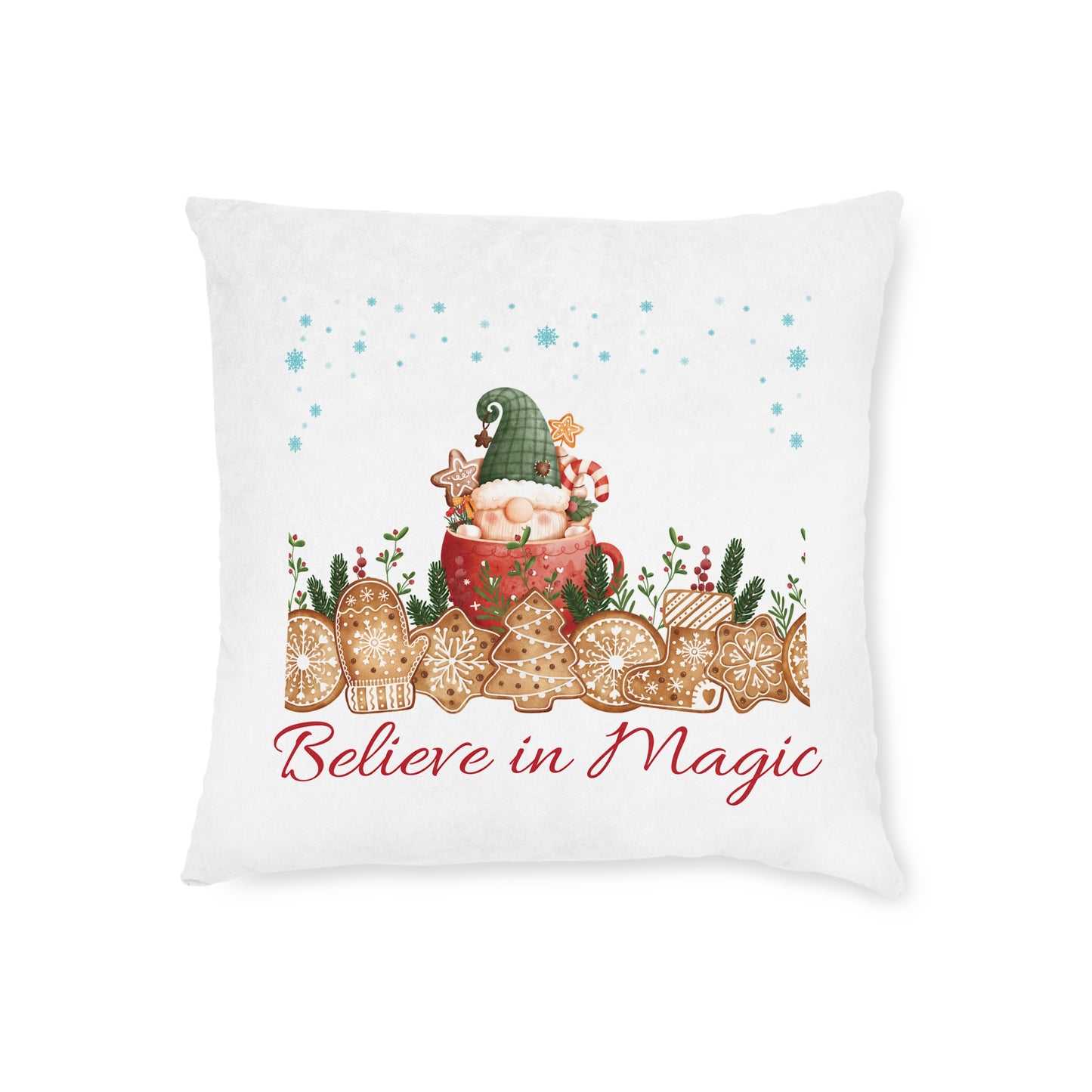 "Believe in Magic" Decor Square Pillow