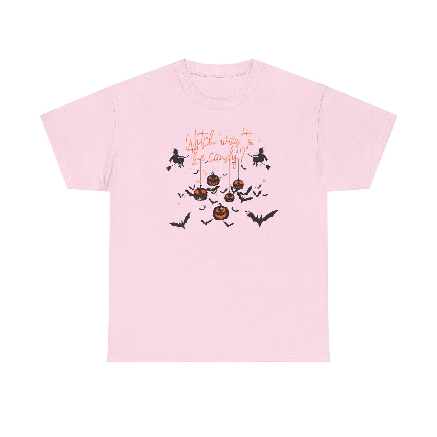 "WITCH WAY TO THE CANDY" Unisex Heavy Cotton Tee