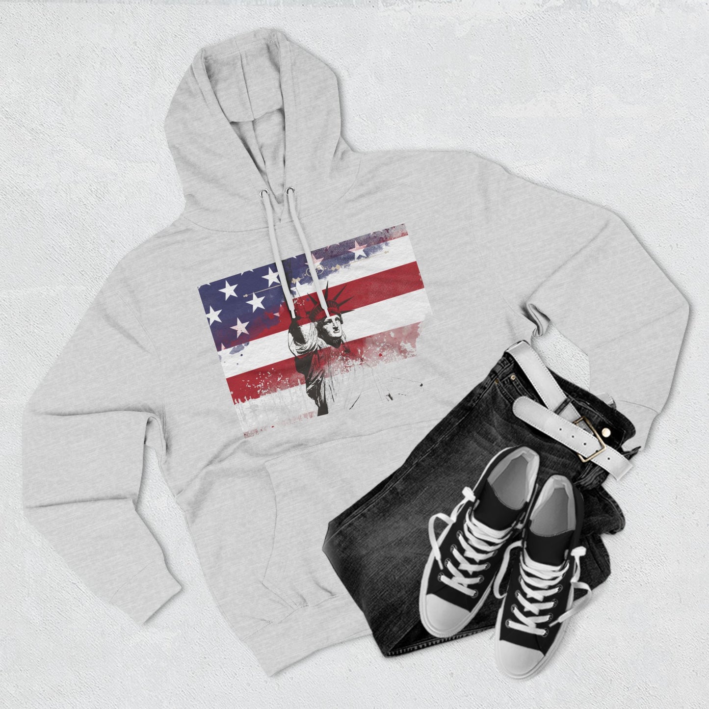 Three-Panel Fleece Hoodie