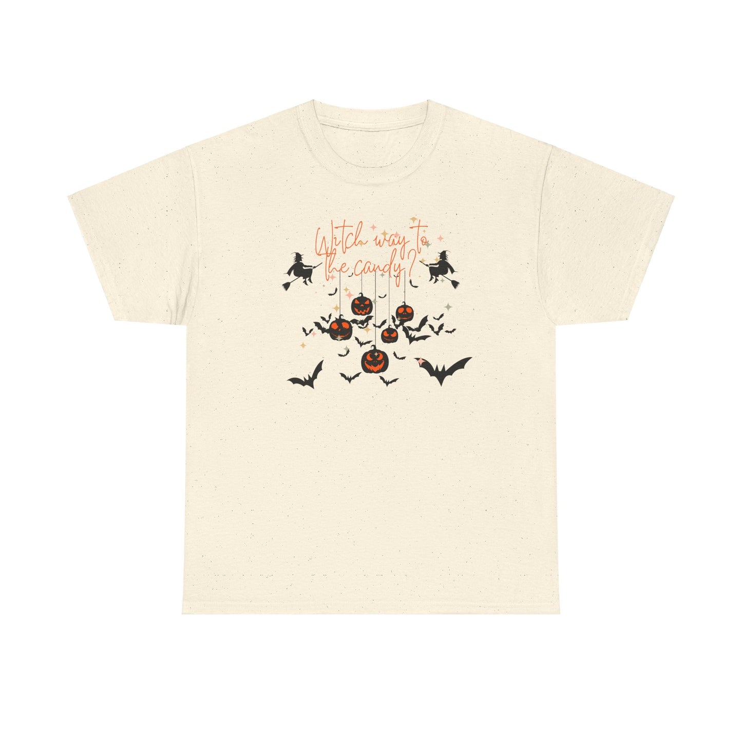 "WITCH WAY TO THE CANDY" Unisex Heavy Cotton Tee