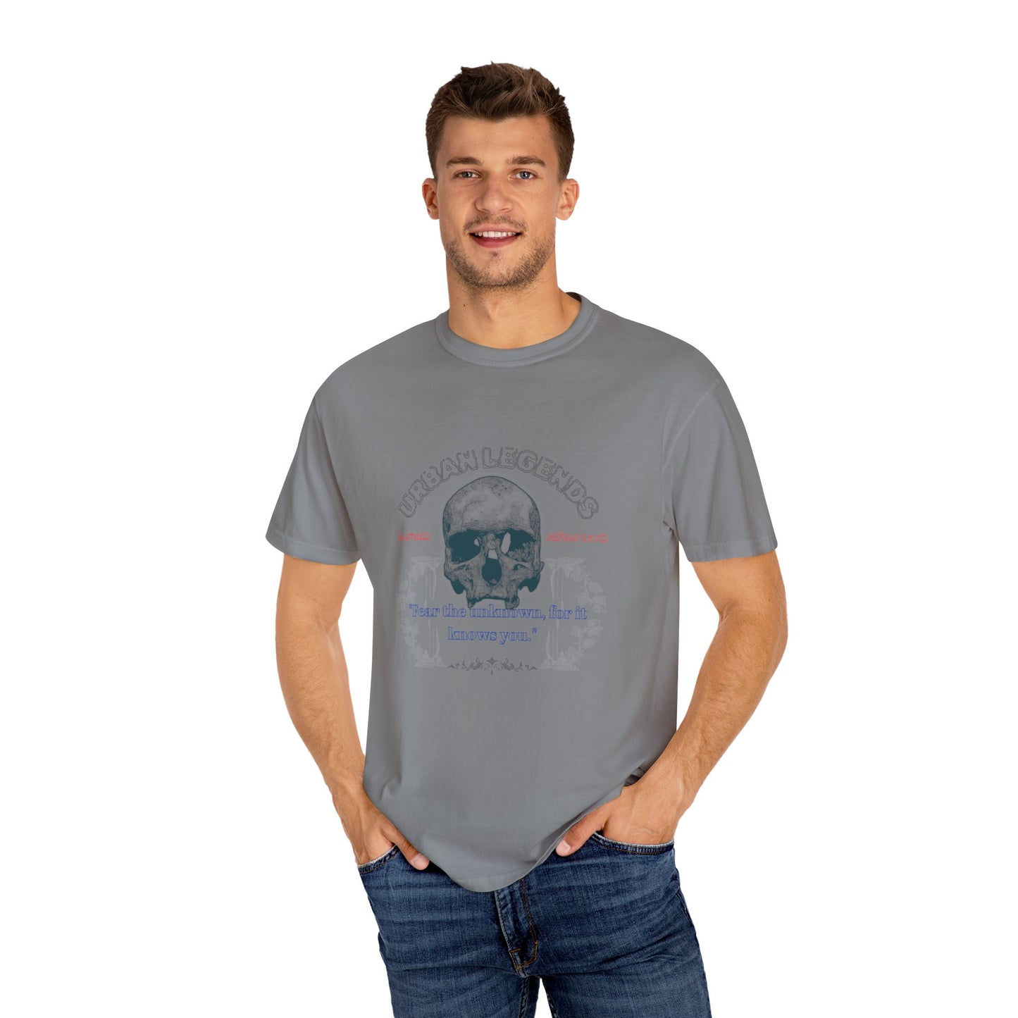 "URBAN LEGENDS FEAR THE UNKNOWN FOR IT KNOWS YOU" T-shirt by  LeFunk