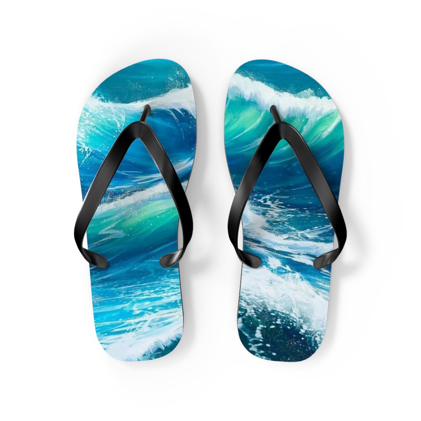 Lefunk  Blue Wave Flip Flops