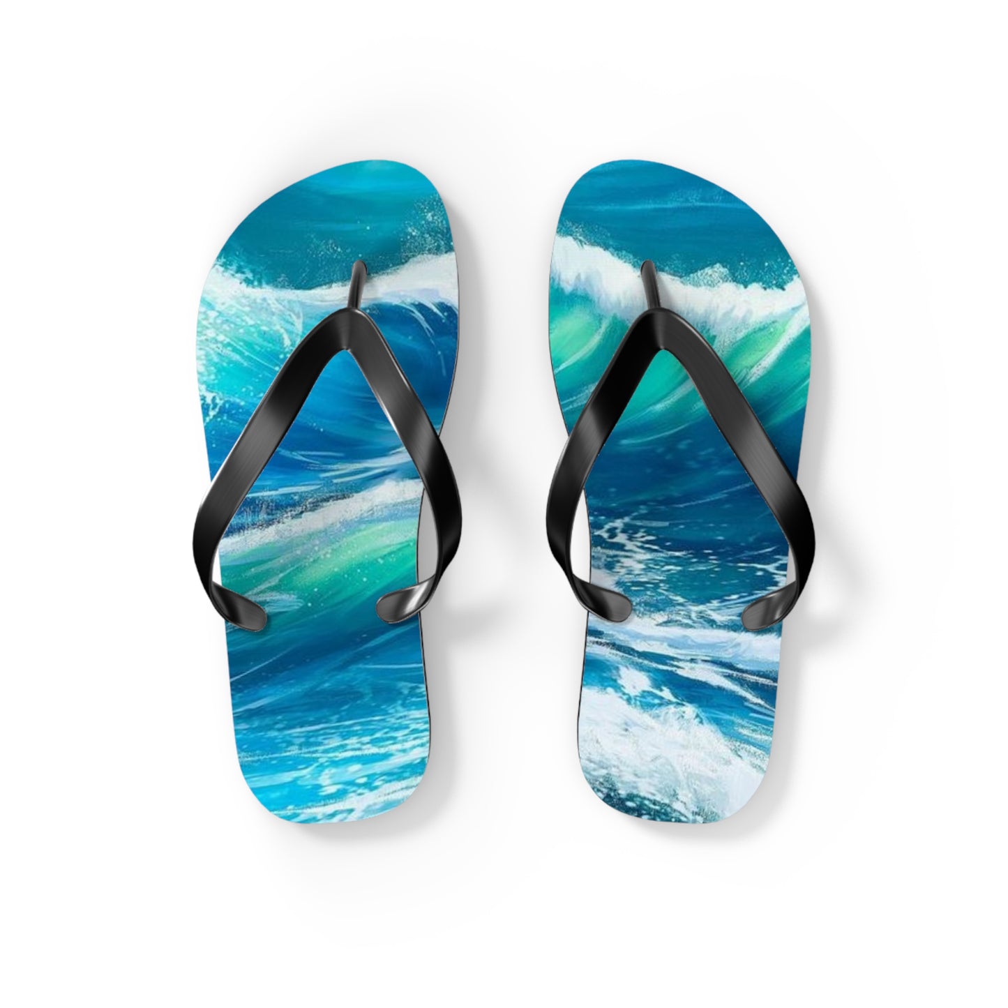 Lefunk  Blue Wave Flip Flops