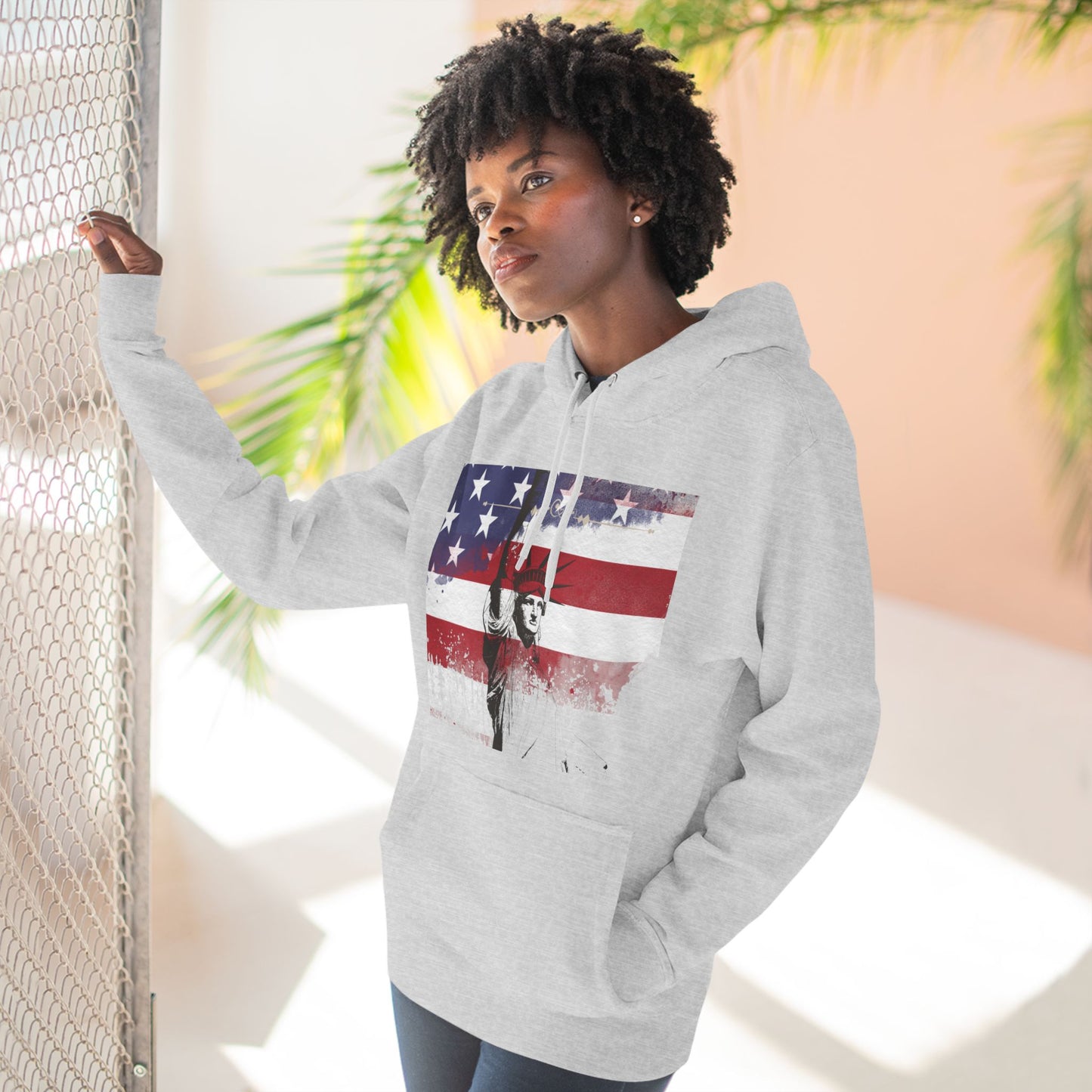 Three-Panel Fleece Hoodie