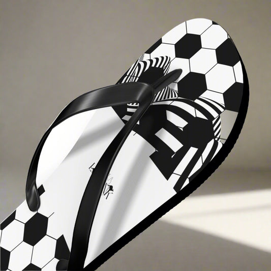 Soccer-Themed Flip Flops