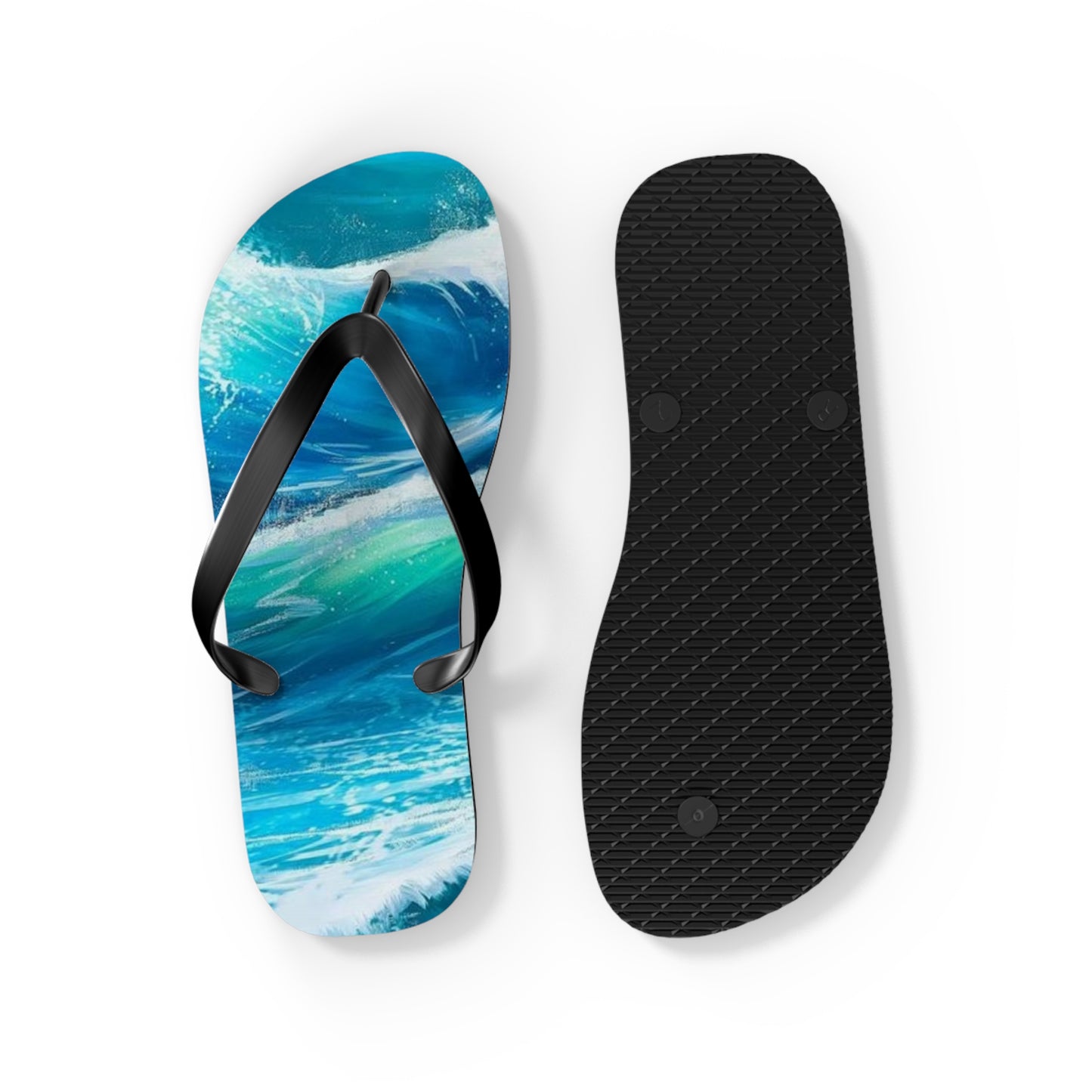 Lefunk  Blue Wave Flip Flops