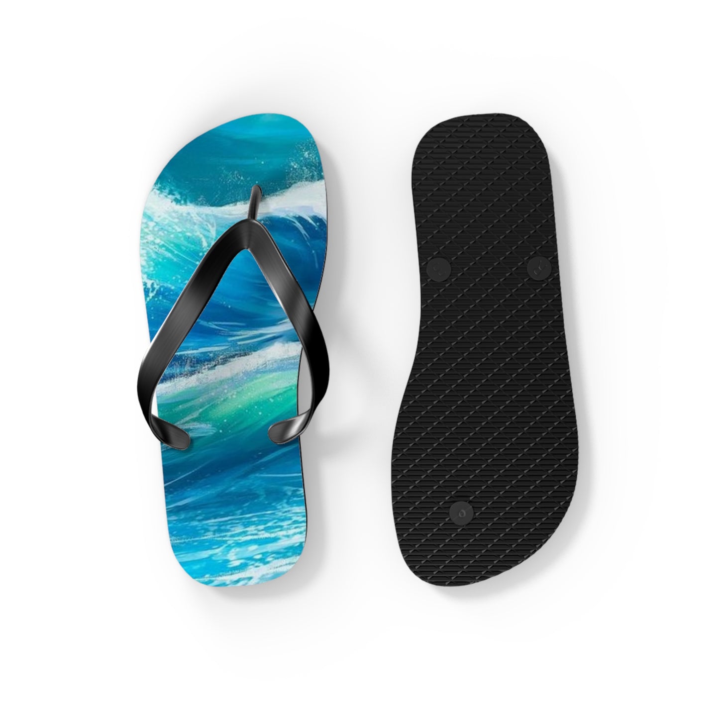 Lefunk  Blue Wave Flip Flops