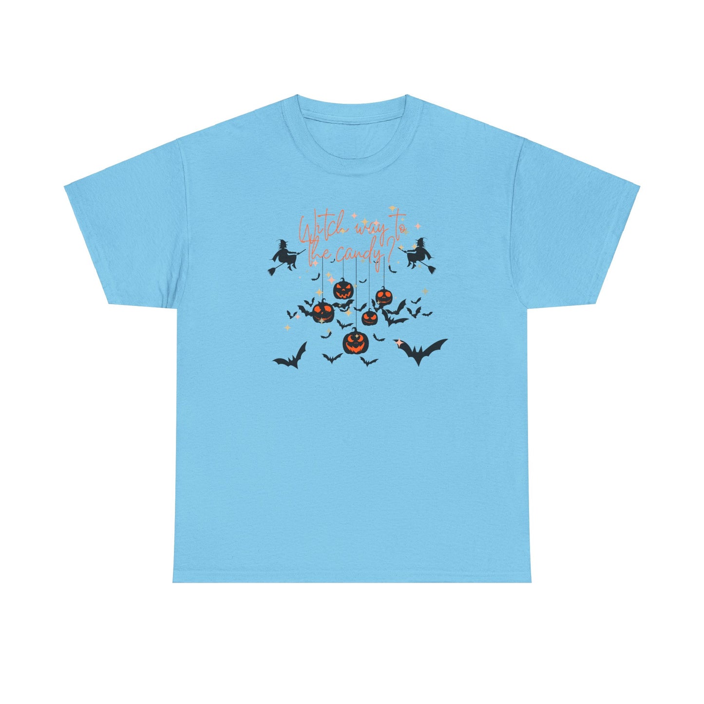 "WITCH WAY TO THE CANDY" Unisex Heavy Cotton Tee