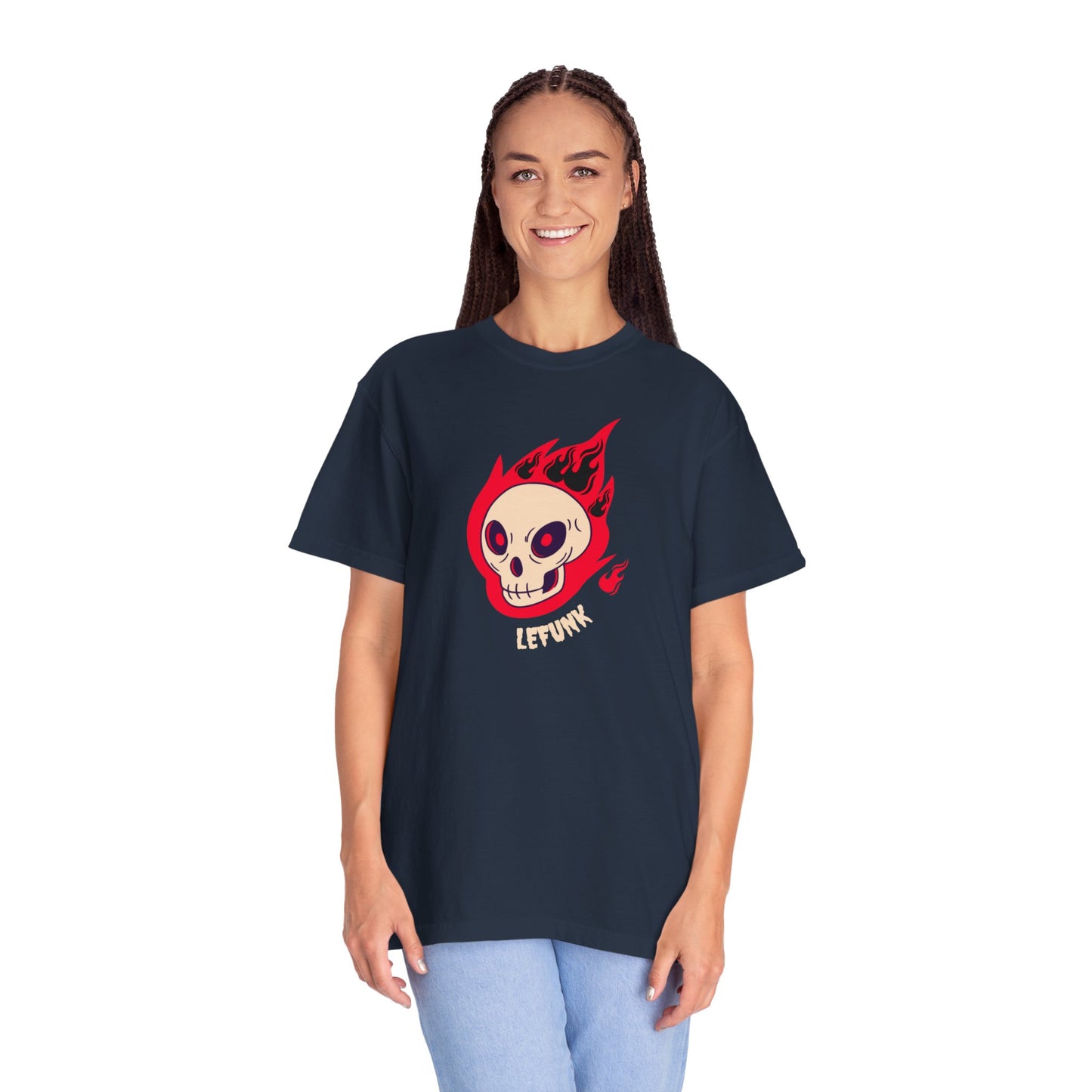 Lefunk Flaming Skull T-shirt