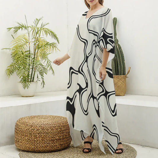 White Silk Breeze Kaftan
