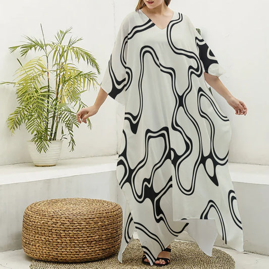 White Silk Breeze Kaftan