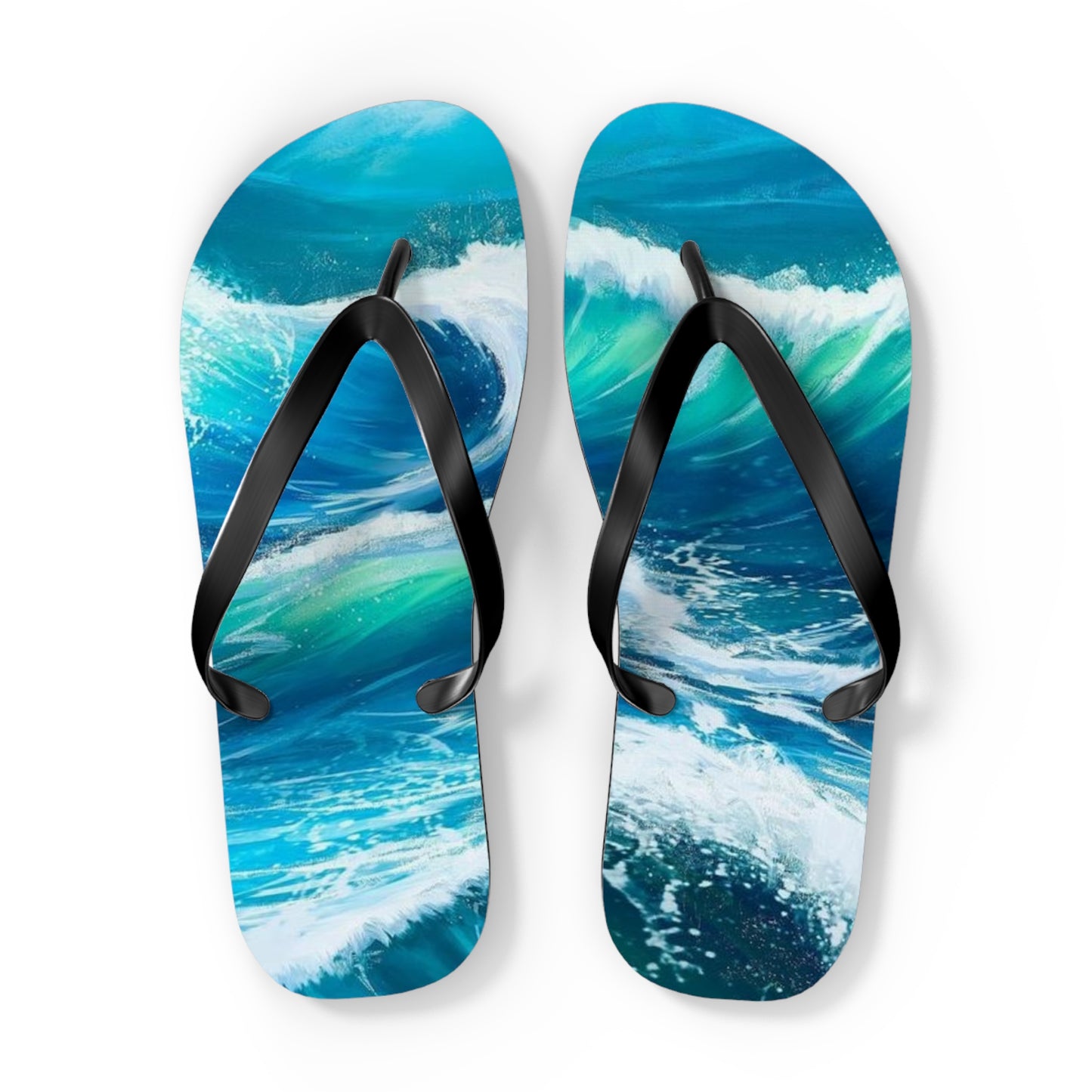 Lefunk  Blue Wave Flip Flops