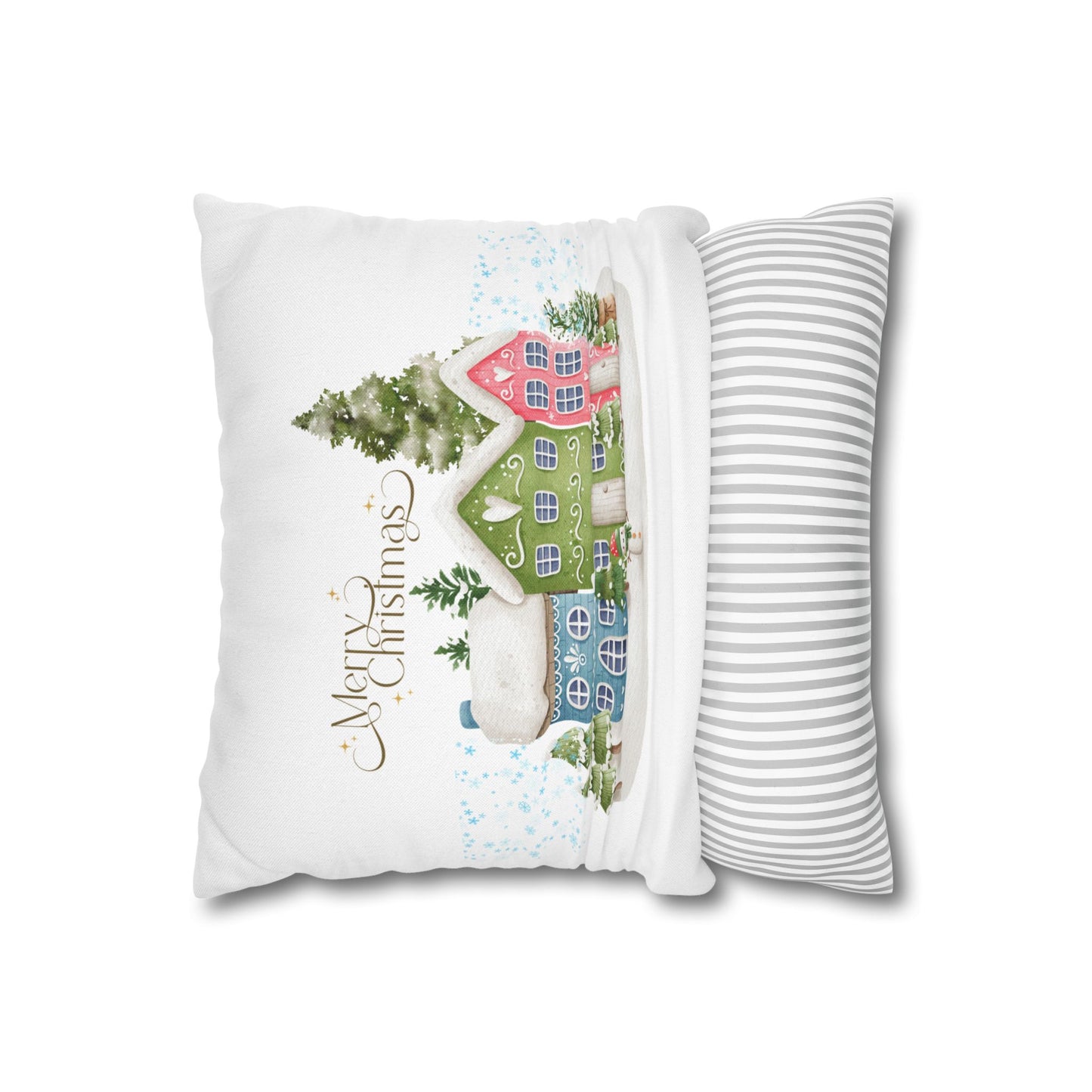 "Merry Christmas"  Polyester  Pillowcase