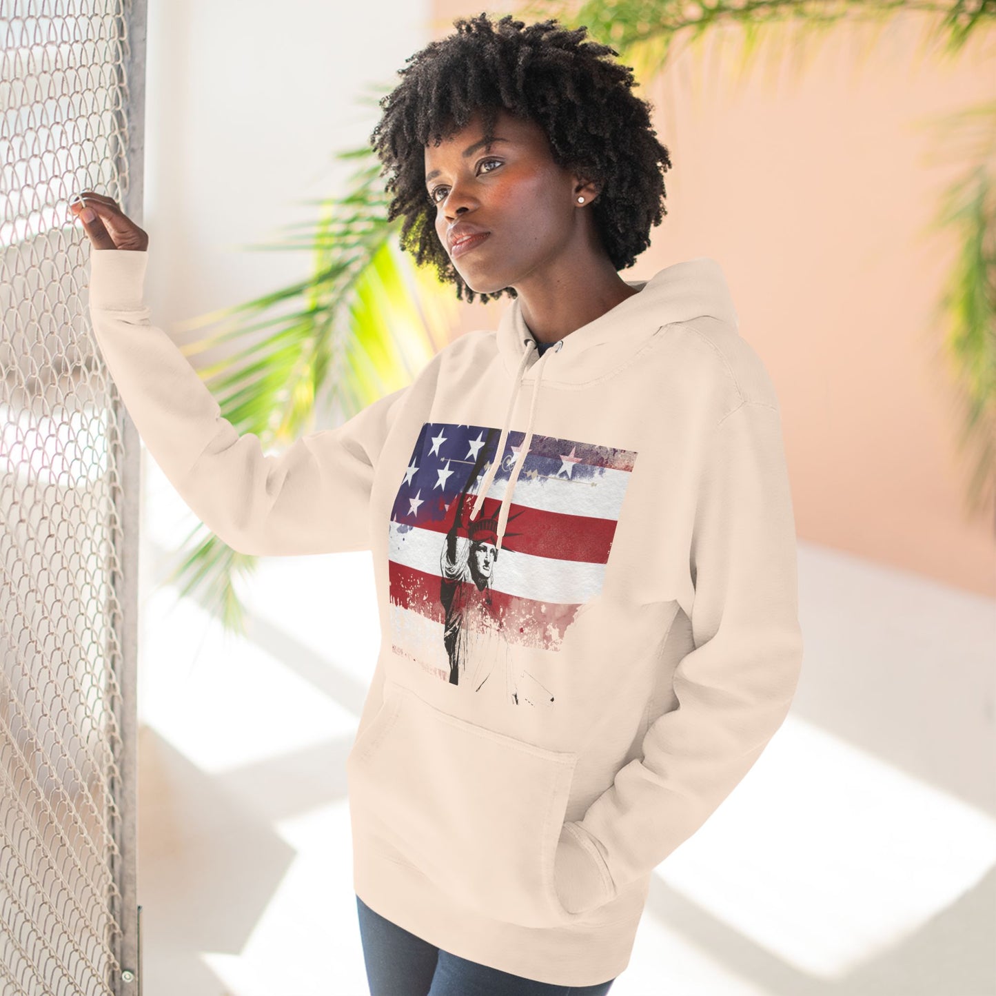 Three-Panel Fleece Hoodie