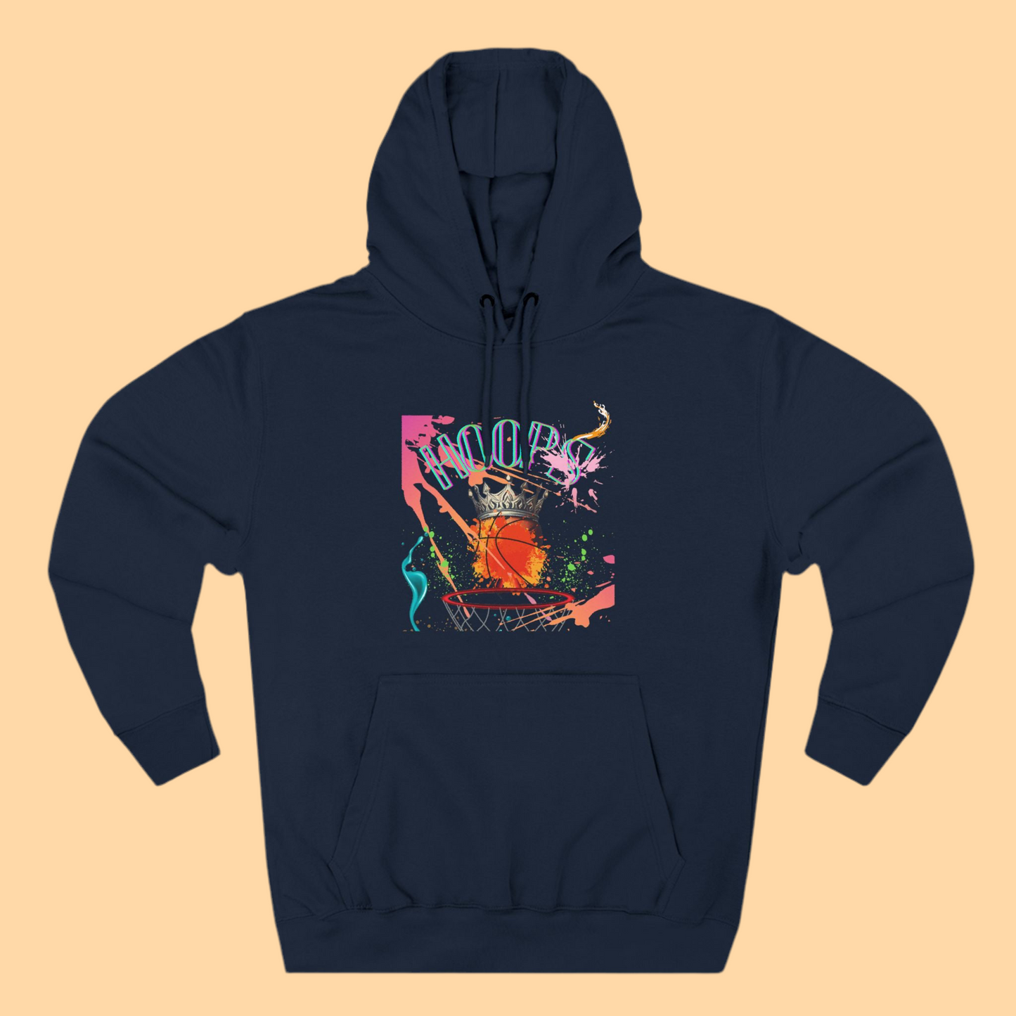 "Hoops" Design-Fleece Hoodie