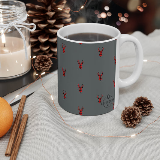 Christmas Deer Ceramic Coffee Cups, 11oz, 15oz