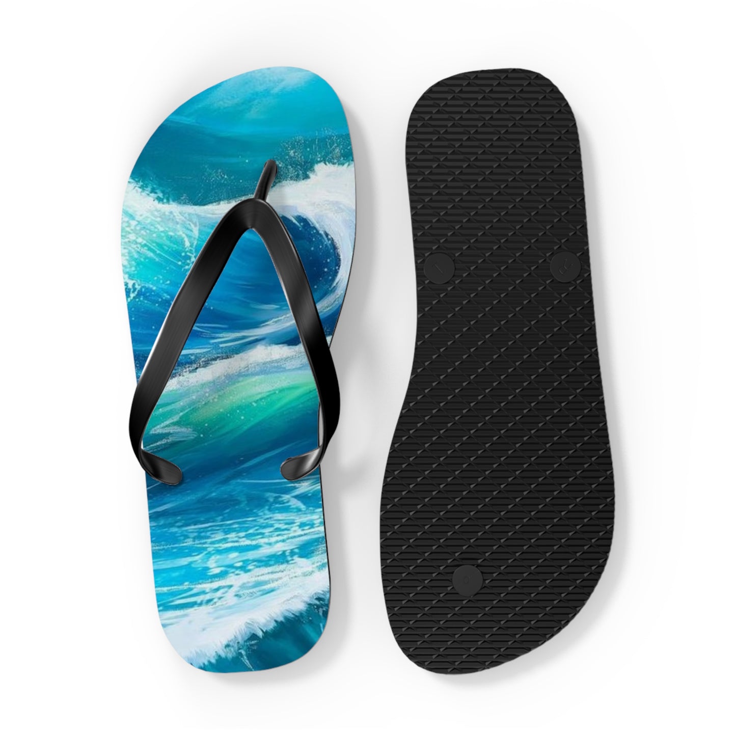 Lefunk  Blue Wave Flip Flops