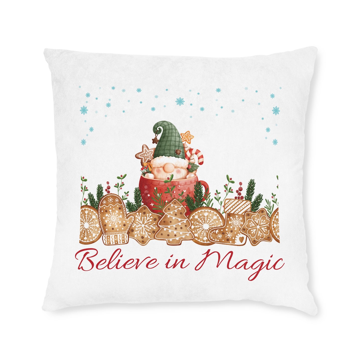 "Believe in Magic" Decor Square Pillow