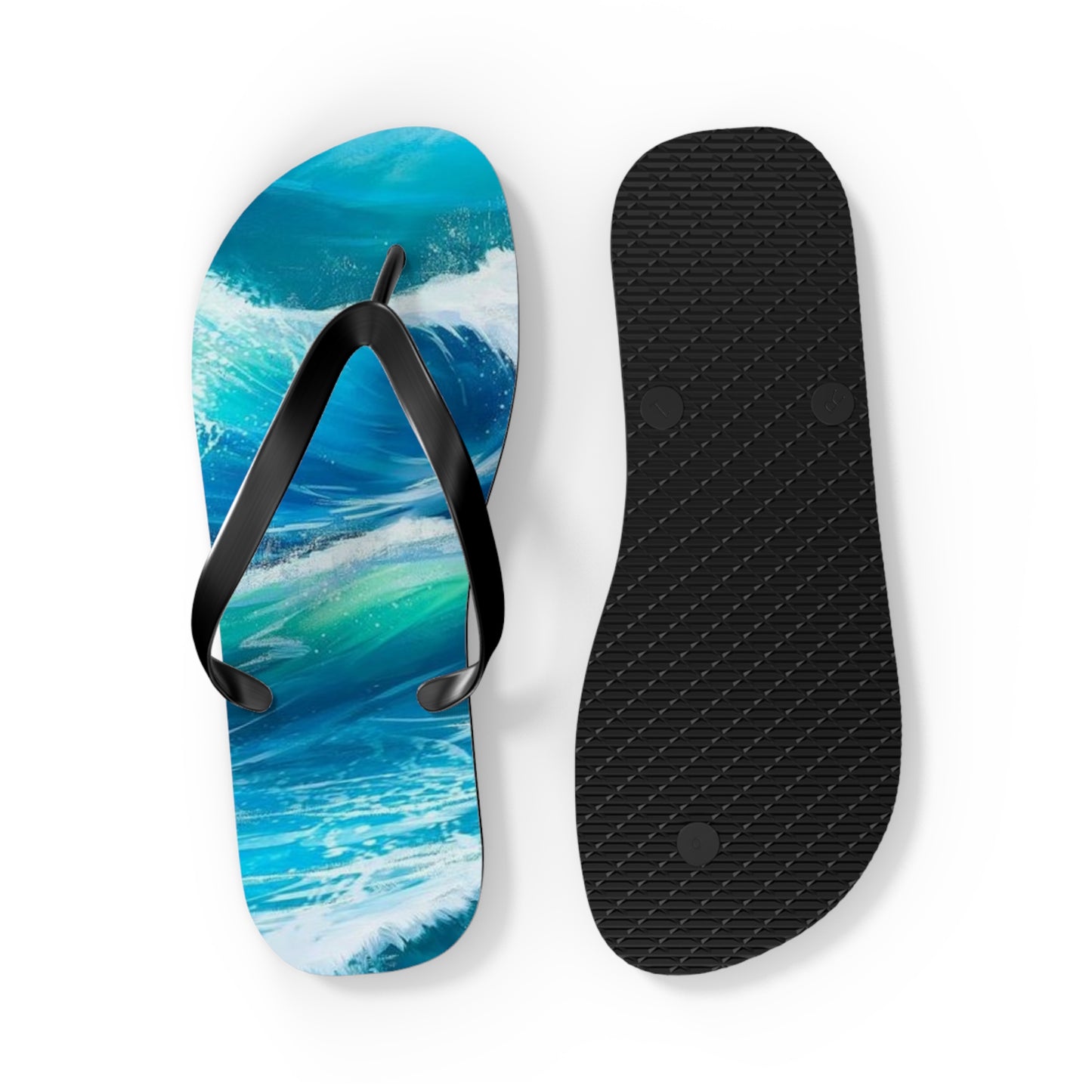 Lefunk  Blue Wave Flip Flops