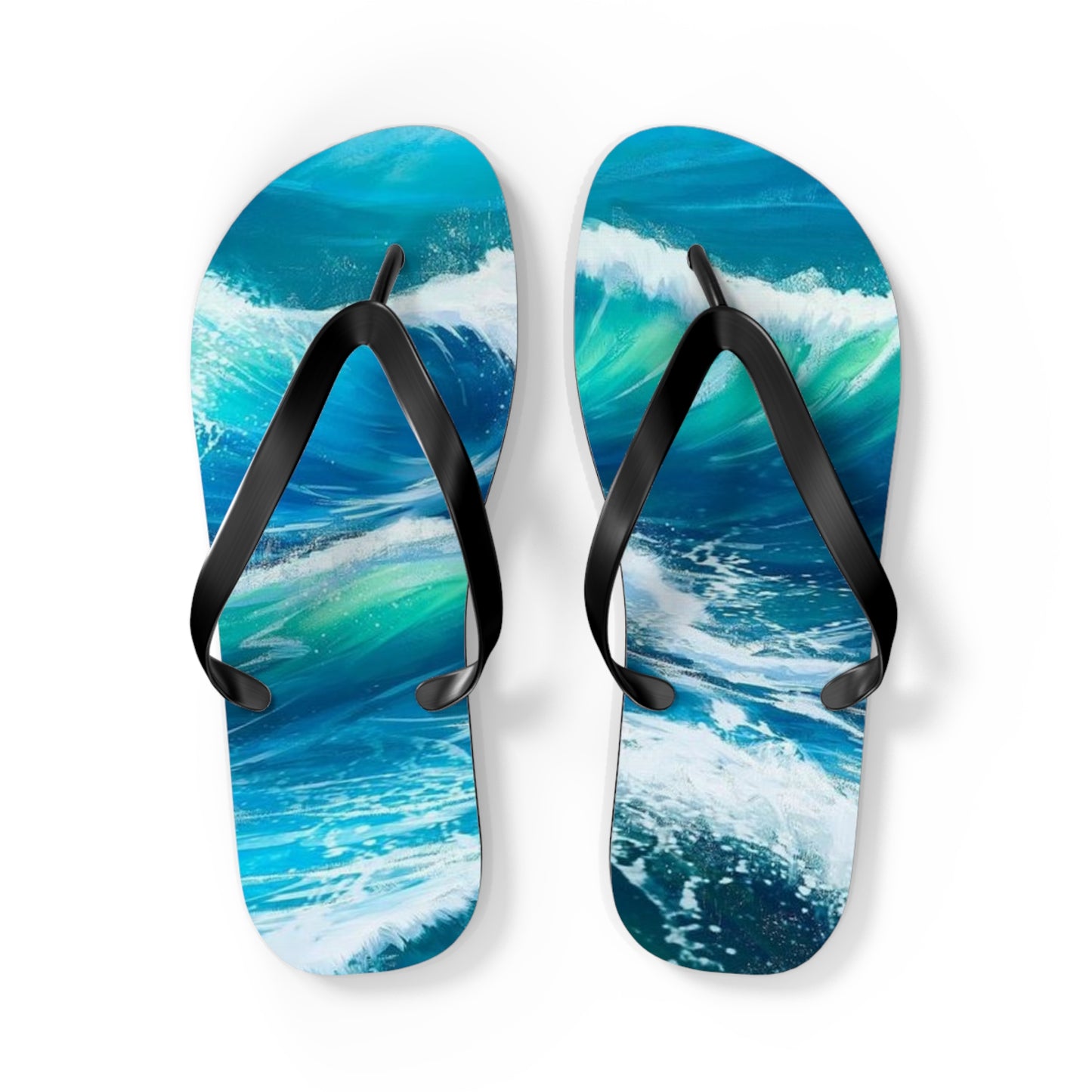 Lefunk  Blue Wave Flip Flops