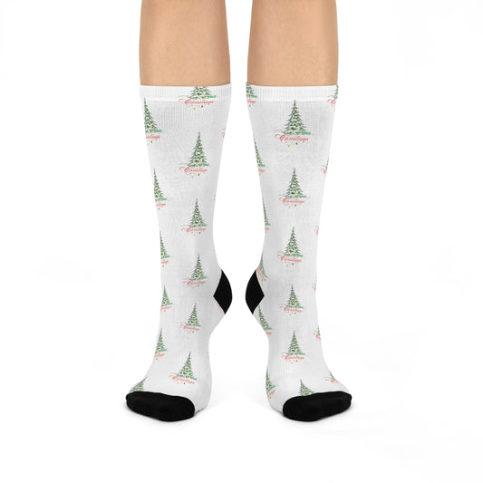 Christmas Tree Cushioned Crew Socks