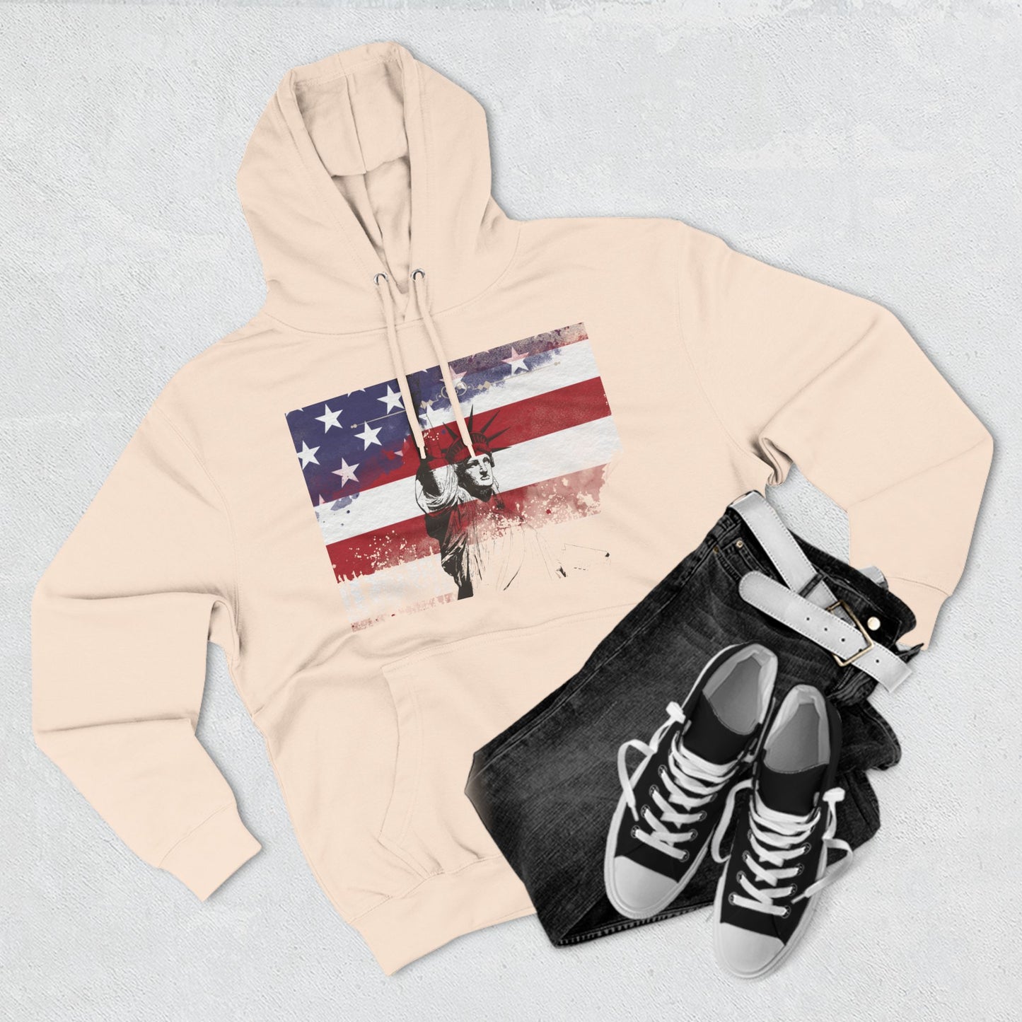 Three-Panel Fleece Hoodie