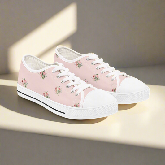 Pink Floral Sneakers